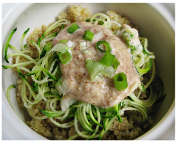 Almond Lime Sauce with Quinoa and Zucchini