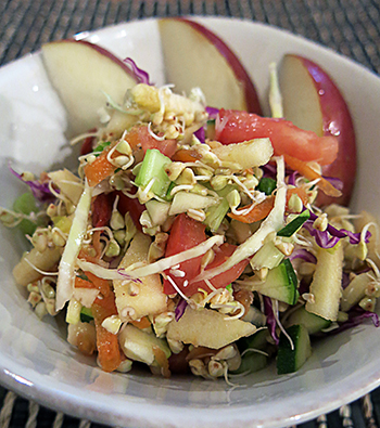 Spicy Sprouted Buckwheat Salad